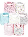 Simple Joys by Carter's Girls' 7-Pack Teething Bibs, Multi, One Size