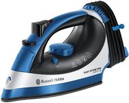 Russell Hobbs 23770 Easy Store Wrap and Clip Handheld Steam Iron with Vertical Garment Steamer Function, Blue and Black