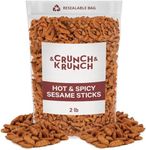 Hot and Spicy Sesame Sticks - Delicious and Fresh Snacks with the Perfect Mix of Hot, Spicy and Salty Flavor for Midday Snacking, Office On-The-Go Indulgence, 2LB