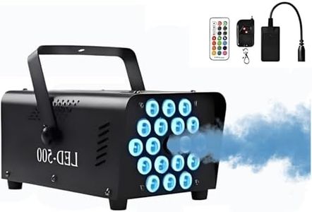 Fog Machine with Light 18 LED Smoke Machine Outdoor for Parties Wedding, 13 Colors Smoke Machine Fog Indoor with 2 Wireless Remote Controls, 500W 2000CFM Outdoor Party Fog Machine for Halloween DJ