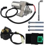 STABSOLI 3 Bolt Starter Motor & Solenoid Relay & CDI for 50cc 70 cc 90cc 100 cc 110cc 125 cc ATV Dirt Bikes Go Karts Chinese Pit Bike Quad 4 Wheelers Dune Buggy Sandrail SSR Roketa Taotao Jonway SunL