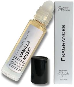 Avany Naturals Vanilla Musk Perfume Oil - Layering Fragrances, Unisex Perfumes for Women & Men, Travel Size Perfume, Roll On Cologne, Alcohol-Free Fragrance (Vanilla Musk)