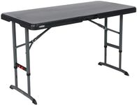 Lifetime 4-Foot Commercial Adjustable Folding Table, Black