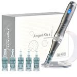 Angel Kiss Derma Pen Professional Microneedling Pen for Face Body Beard & Hair Growth, Microneedle Skin Pen with 6pcs Cartridges and Premium Storage Case - Compatible with Dr.pen M8 cartridge