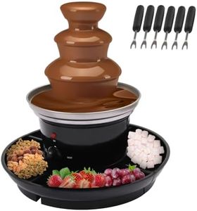 1lb Chocolate Fountain, 3 Tier Party Fountain with Fruit Plate, Chocolate Fondue Fountain for Christmas Birthday Party, 120V 40W