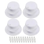 Mtsooning 4PCS RV Plumbing Vent Cover,Camper Vent Cap Replacement for RV Trailer Motorhome,RV Sewer Roof Plastic White Vent Cover cap fit for 1 to 2 3/8 Inch Pipe