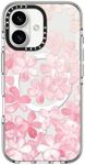 CASETiFY Clear iPhone 16 Case [Not Yellowing / 6.6 ft. 3X Military Grade Drop Protection/Compatible with Magsafe] - Spring Blossoms - Clear
