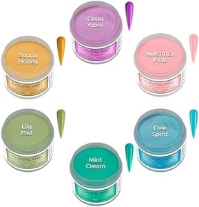 Tones Coverland Professional Acrylic Nail Powder Spring Collection "Festival Bloom" (6 Pc x 1.5 oz) for Nail Art
