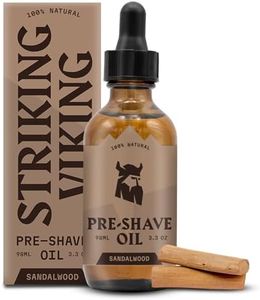 Striking Viking Pre Shave Oil For Men - Shaving Oil Sandalwood Scent - Safety Razor Men Shave Oil - Smooth & Enhanced Glide - Protective Shave (3.3 Oz) - Face Shaving Oil - Pre Shaving Oil