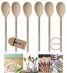 Set of 6 x 12" (300mm) Beechwood Wooden Spoon, Ideal for Baking, Decorating, Engraving Made in the EU. Tradeco direct®