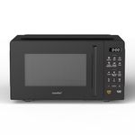 COMFEE' 20L Digital Microwave Oven, 700W Compact Countertop Microwave with Inverter, 6 Auto Menus, Multi-Stage Cooking, ECO Mode, Express Cook, Black - CMO-EM202NF(BK)