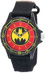 Batman Kids' BAT5036 Time-Teaching Batman Watch with Black Canvas Band