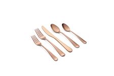 Cambridge 506020CWG12R Rhiannon Copper Satin 20-Piece Flatware Set