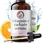 Vitamin C Face Serum - Anti Aging & Brightening Facial Serum - With Hyaluronic Acid Gotu Kola & Jojoba Oil - Natural & Organic - Foxbrim Naturals 1oz