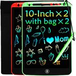 LEYAOYAO 2 Pack LCD Writing Tablet 10inch with Bag - Colorful Screen Doodle Pad Drawing Board Learning Educational Toy - Gift for Kids 3-6 Years Old Girl Boy (Green+Red)