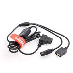 DRRI 14.8v D-Tap to Dual USB Port 5v 2A DC Power Adapter Cable for Sony Camera/Blackmagic/V Lock