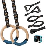 Vulken Wooden Gymnastic Rings with 