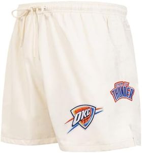Pro Standard Mens NBA Oklahoma City Thunder Classic Woven Woven Short Eggshell L