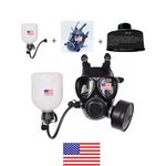 SafeGuardian GAS MASK CBRN with NBC FILTER and BOTTLE/HOSE Full Face RespiratorAdvanced Chemical, Biological, Radiological, and Nuclear Defense System