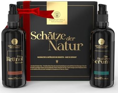 BIO Cuidado Facial Set de Regalo - 2x100 ml - Regalos para Mujeres - Vegano – Hyaluron Serum&Retinol Serum - Set de Regalo para Mujeres Regalos para Mujeres - Regalo Novia – San Valentin