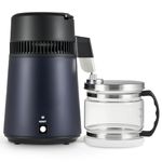 CO-Z 4L Water Distiller, 1.1 Gallon Countertop Distilled Water Machine with Glass Pot, 750W Distilled Water Maker for Pure Water, 304 Stainless Steel Water Distiller Machine for Home Office Travel