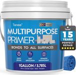 1 Gallon Liquid Rubber Multi-Purpose Primer, EPDM & TPO Primer with Gloves, Water-Based Elastomeric Roof Coating for Outdoor, High-Adhesion Bonding RV Roof Coating for Concrete, Deck, Wood, Metal