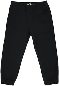 X RAY Jeans Little Kids Stretch Pants, Flexible Commuter Colored Denim Jeans, Casual Pants for Boys, Black, 7