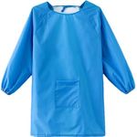 YeeHeen Art Smock Artist Painting Apron Waterproof Long Sleeve Smock with Pocket Blue XXL