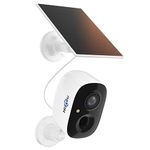 Hiseeu 【Cloud Storage】 3MP Wireless Solar Security Camera Outdoor Color Night Vision,Battery Powered Camera with Solar Panel,CCTV Camera Outdoor with PIR Motion,Color Night Vision,2-Way Audio