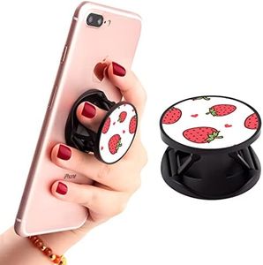 Ufbara 2 Pack Phone Stand Holder Finger Expanding Kickstand Hand Grip Widely Compatible with Almost All Phones Cases (Red Strawberry)