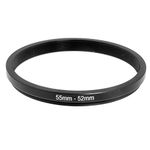 55mm-52mm 55mm to 52mm Black Step Down Ring Adapter for Camera