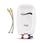 IVAS Austral 3L Instant Water Heater, Powerful 3000 W Heating Element, Rust & Shock Proof ABS Plastic Body for High Safety, 5 Year Warranty Stainless Steel Tank, ISI Certified, Free Flexi Pipes