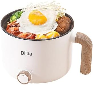 Electric Hot Pot, Rapid Noodles Electric Pot, 1.5L Mini Portable Hot Pot for Steak, Egg, Fried Rice, Oatmeal, Soup with Power Adjustment, Ramen Cooker for Dorm and Office