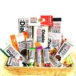 1n Diabetic SugarFree Gift Set Hamper Box Basket Sweets Gummy Cookies Bar Bars Present Snack Sweet Basket Suitable for All Occasions Fathers Mothers Day Birthday Christmas Hamper