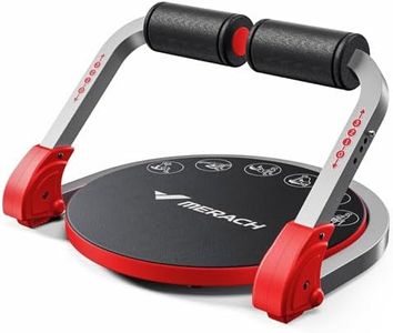 MERACH Ab Machine for Stomach Workout, Ab Crunch Machine with 3 Adjustable Resistance and Automatic Rebound, Sit Up Machine with 330 LBS Weight Capacity, Ab Workout Equipment for Home Exercise (Red)