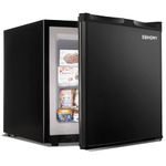 Euhomy Mini Freezer Countertop, 1.1 Cubic Feet, Single Door Compact Upright Freezer with Reversible Door, Removable Shelves, Small freezer for Home/Dorms/Apartment/Office(Black)