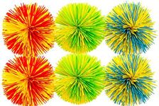 IMPRESA 6-Pack of Monkey Stringy Balls (Latex-Free, BPA/Phthalate-Free) - Great Fidget / Stress / Sensory Toy