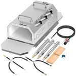 Nelyrho Propane Forge Gas Welding Kits Double Door (Stainless Steel) Portable Artist Hobby Knife Making Tool Making Farrier Blacksmith (Three Burner)