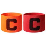 uxcell 12" x 2.8" Soccer Captain Armband - Elastic Nylon Adjustable Sports Captains Arm Band for Team, Breathable Player C Arm Bands for Football Basketball, Pack of 2
