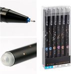 VR Creatives Gel Ink Pens 6Pcs Erasable,With Eraser 0.5Mm Fine Point Creativity For Journaling Writing Drawing Office Home School INK COLOUR - BLUE