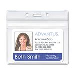 Advantus 75523 Resealable ID Badge Holder, Horizontal, 3 3/4w x 2 5/8h, Clear, 50/Pack by Advantus