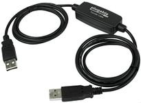 Plugable USB Transfer Cable, Unlimited Use, Transfer Data Between 2 Windows PC's, Compatible with Windows 11, 10, 7, XP, Bravura Easy Computer Sync Software Included