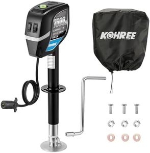 Kohree 7500lbs Electric Trailer Jack with 7 Way Plug, Heavy Duty Power Tongue Jack for A-Frame RV Travel Trailer Camper, Easy Installation, 22" Lift, 12V DC, Manual Handle & Weatherproof Cover