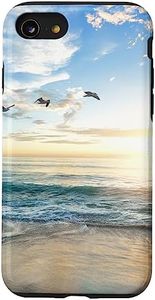 iPhone SE (2020) / 7 / 8 Beach Sunset Ocean Wave Sand Seagulls Vacation San Diego USA Case