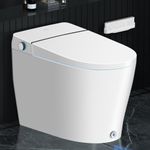 EPLO Smart Bidet Toilet with Tank Built in, Auto Open/Close,Heated Seat,Warm Water,Auto Flush,Nightlight,Remote Control,Elongated One Piece Electric Toilet for Bathrooms