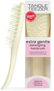 Tangle Teezer Extra Gentle Detangler Brush, Fragile Hair, Chamomile Yellow | Hair brush with wider-spaced teeth and fewer bristles to reduce tension, breakage & hair fall for thinning strands