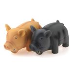 Chiwava 2 Pack 6.5" Pig Dog Toys for Medium Large Dogs Latex Cube Squeeze Grunt Sound Interactive Play