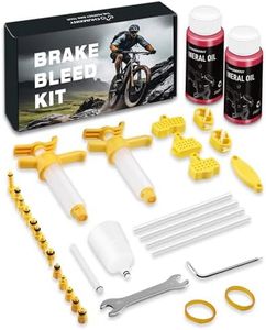 CHUMXINY Brake Bleed Kit for Shimano, TEKTRO, TRP Hydraulic Disc Brakes. Mountain Bike Brake Bleed Kit Includes Transparent Funnel, 120ML Mineral Oil Brake Fluid.