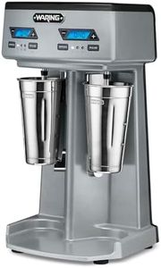 Waring Commercial Heavy-Duty Double Spindle Drink Mixer, 2 Independent 1 Horsepower Motors with Digital Display, Milkshake Maker Machine for Ice Cream Shops, WDM240TX