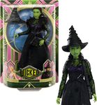 Mattel Universal Wicked Elphaba Fashion Doll & Accessories with Green Skin, Braided Black Hair, Posability & Removable Ballroom Look